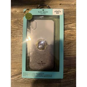 Kate Spade Protective HardShell Case + Ring For iPhone XS Max 6.5" Screen Clear